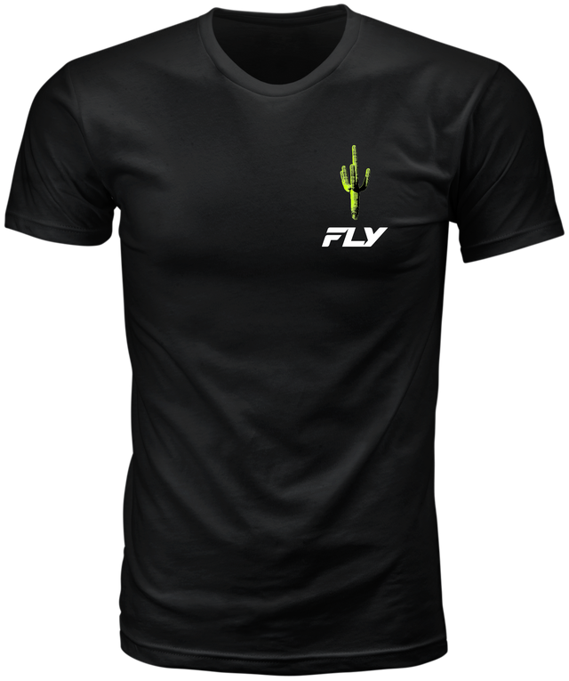 Fly Racing Desert Tee Black 2X - Premium Crew Neck T-Shirt for Motocross and Off-Road Vehicles