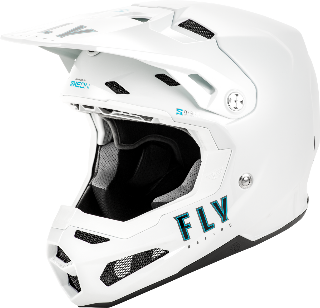 Fly Racing Formula S Carbon Solid Helmet for Motocross and Off-Road - White Small
