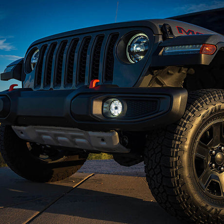 Nacho Offroad Technology Jeep JL/JT Nacho SAE White Plug & Play Fog Light Kit (Bumper Kit)