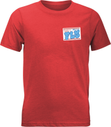 Fly Racing Youth Graffiti Tee Red with Premium Crew Neck Fit - Motorcycle and ATV Fitment