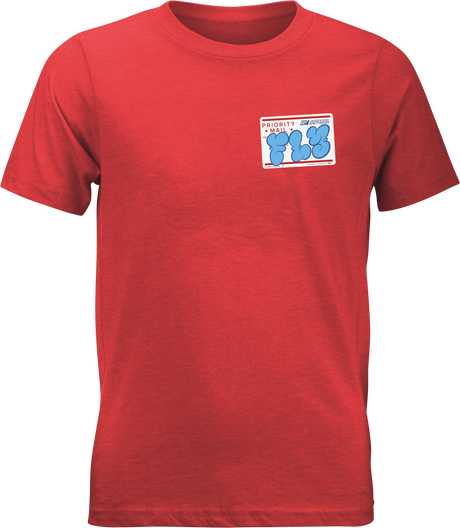 Fly Racing Youth Graffiti Tee Red with Premium Crew Neck Fit - Motorcycle and ATV Fitment