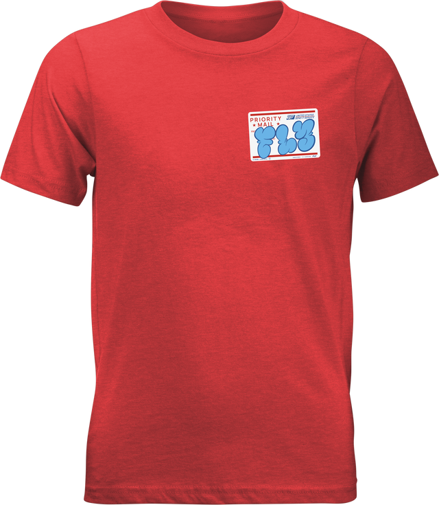 Fly Racing Youth Graffiti Tee Red YM - Premium Crew Neck T-Shirt for Youth Motorcycle Riders