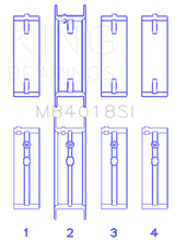 King Engine Bearings Holden 231 (3800) V6 (Size STD) Main Bearing Set