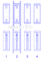 King Engine Bearings Holden 231 (3800) V6 (Size STD) Main Bearing Set
