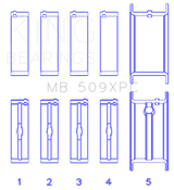 King Engine Bearings Chevrolet 400 V8 Coated Performance Rod Bearing Set