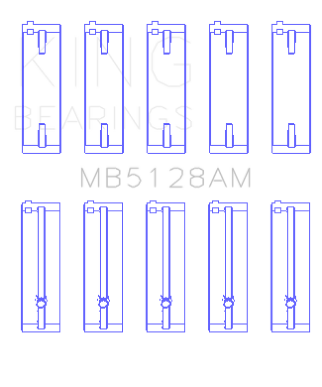 King Engine Bearings Isuzu 4XE1/4XF1/4XC1T (Size STD) Main Bearing Set