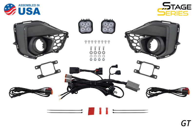 Diode Dynamics 2028 Ford Mustang EcoBoost SS3 Add-On Fog Lamp Kit Yellow Pro