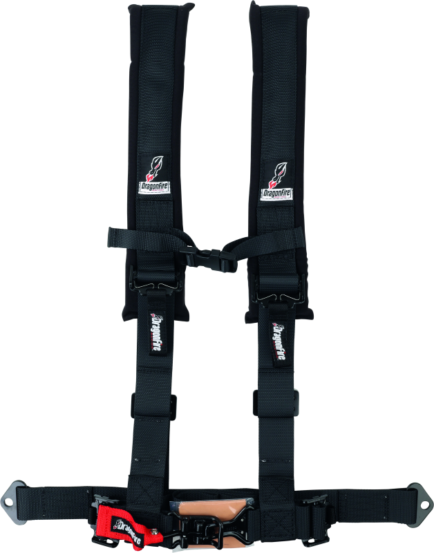 DragonFire Racing H-Style 4-Point Harness with Memory Foam Shoulder Pads for UTVs