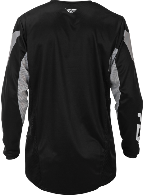 Fly Racing Kinetic Jersey Black/Grey XL - Lightweight Performance Motocross Jersey for ATV, Dirt Bike, and Motorcycle Riders
