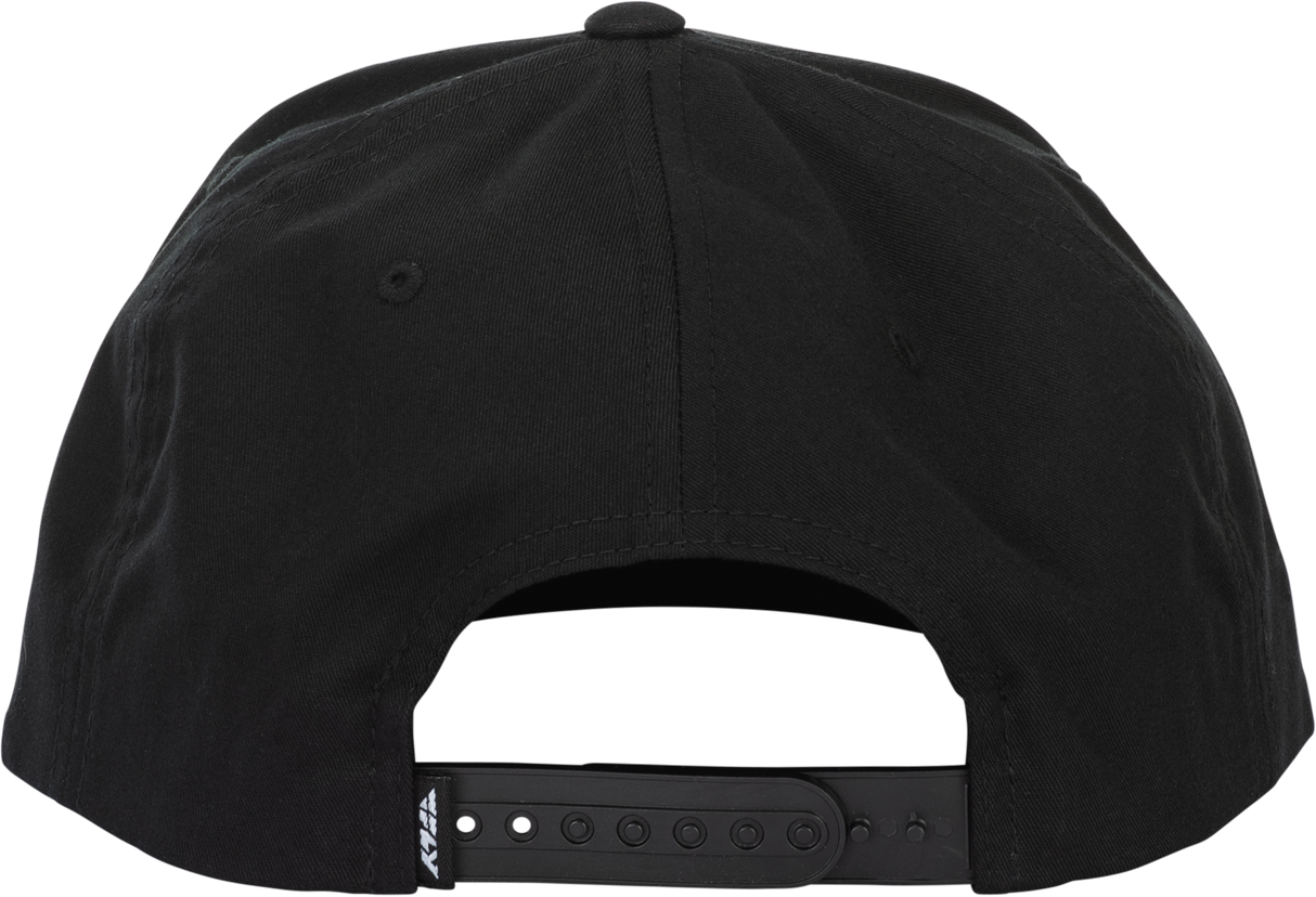 Fly Racing Fly Half Wing Hat Black - Adjustable Snapback Cap for Motorcycle and ATV Enthusiasts
