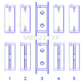 King Mitsubishi 4G63/4G64 6 Bolt 1st Gen DSM Performance Main Bearing Set - Size +0.25mm