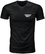 Fly Racing Staple Tee Black Small - Premium Crew Neck T-Shirt for Motorcycle and ATV Riders