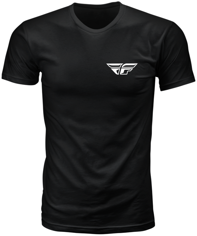 Fly Racing Staple Tee Black XL - Premium Crew Neck T-Shirt for Motocross and Off-Road Vehicles