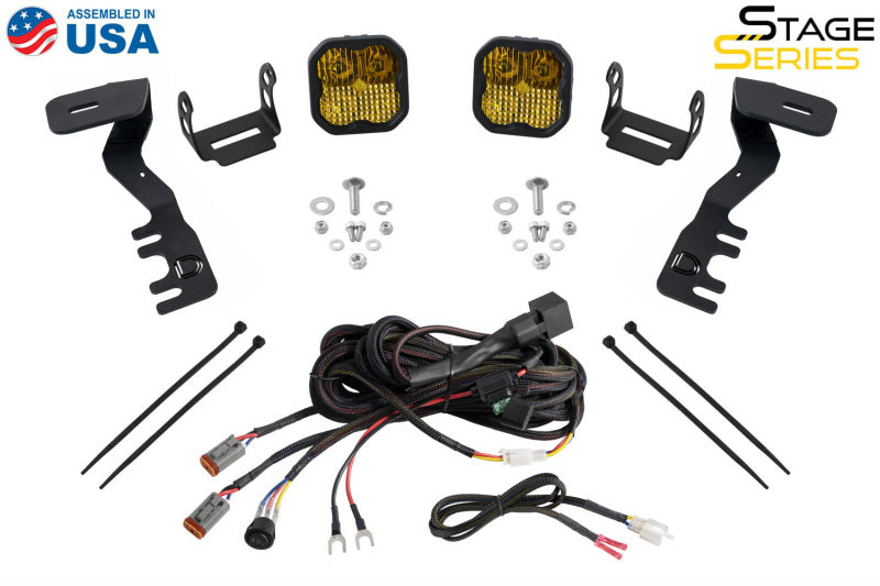 Diode Dynamics 2024+ Toyota Tacoma Stage Series 2in LED Ditch Light Kit - Pro Yellow Combo
