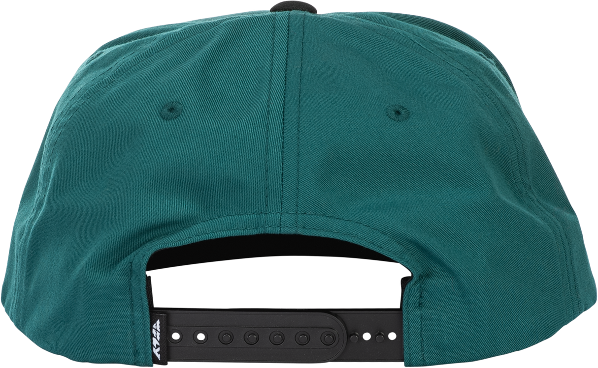 Fly Racing Varsity Hat Teal with Adjustable Snapback for Men and Women