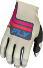 Fly Racing Lite Vice Gloves Light Grey/Pink/Coral for Motocross and Off-Road Vehicles, Part Number 378-714S