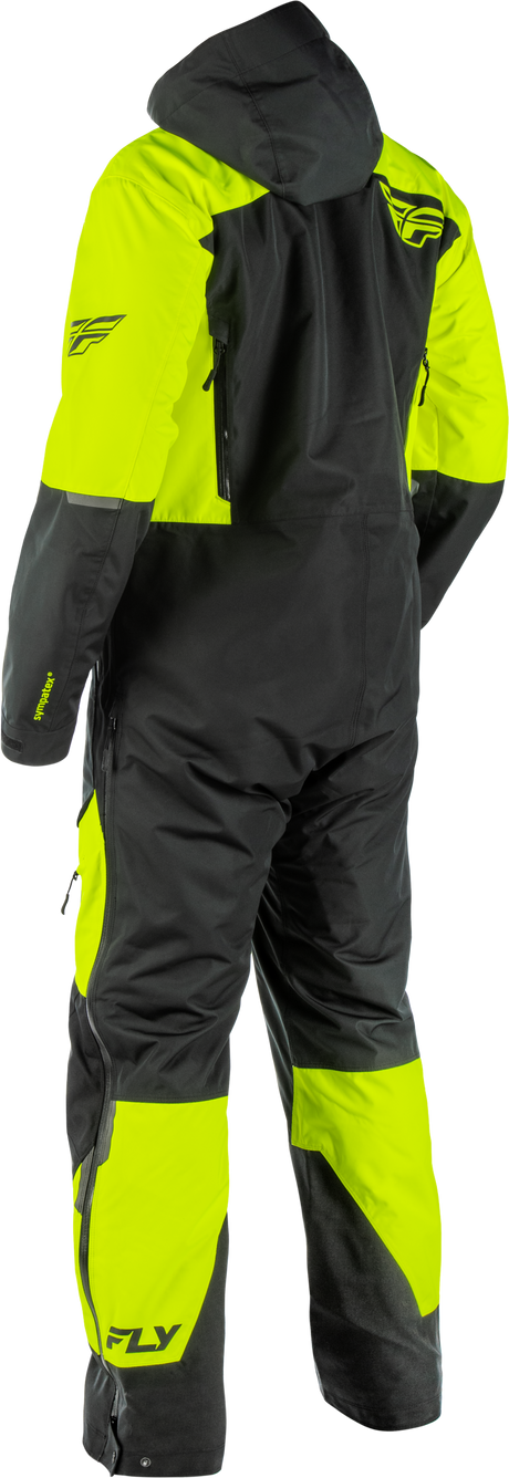 Fly Racing Incline Monosuit Hi Vis/Black XL – Waterproof Motorcycle Suit with Breathable Sympatex® Shell for ATV and Dirt Bike Riders