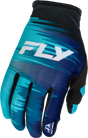 Fly Racing Women's Lite Gloves Aqua/Navy/White Large - Lightweight Race Gloves with Touch Screen Compatibility
