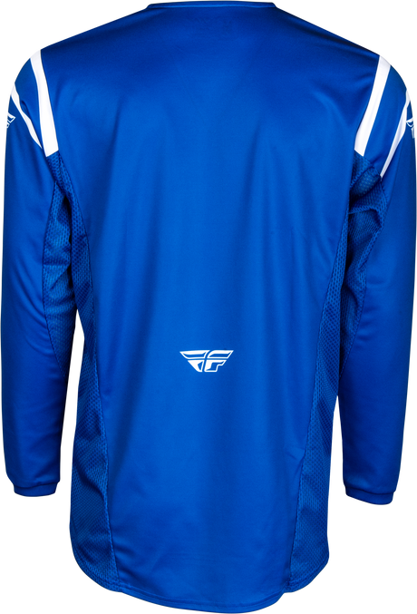 Fly Racing Kinetic Center Jersey Navy/White - Motocross & ATV Riding Apparel for Men and Women