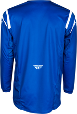 Fly Racing Kinetic Center Jersey Navy/White Small - Lightweight Motocross Jersey for Off-Road & Trail Vehicles