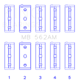 King Engine Bearings Fiat / Lancia / Seat 4cyl  (Size STD) Main Bearing Set