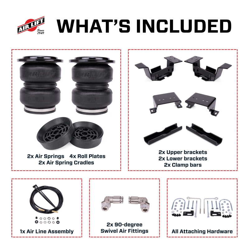 Air Lift LoadLifter 5000 Ultimate Air Spring Kit for Chevy Silverado 2500 HD ZR2 and GMC Sierra 2500 HD AT4X 4WD - Part Number 88408