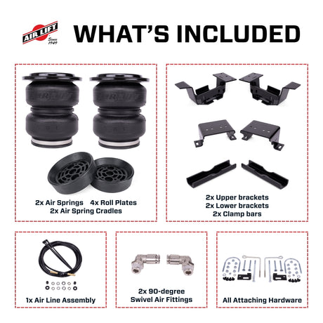 Air Lift LoadLifter 5000 Ultimate Air Spring Kit for Chevy Silverado 2500 HD ZR2 and GMC Sierra 2500 HD AT4X 4WD - Part Number 88408