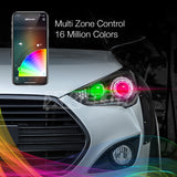 XK GLOW RGB H4 LED Bulb Kit - 2-in-1 App-Controlled RGB Headlights with Music Sync for Cars and Trucks