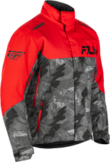 Fly Racing SNX Pro Jacket Red/Black for Snowmobile - Adult Fit, Waterproof, Insulated, Weatherproof Technology