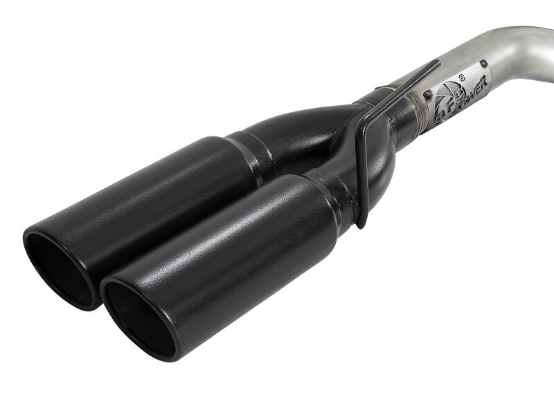 aFe Vulcan Series 3-Inch Stainless Steel DPF-Back Exhaust System with Black Tips for 2023 GMC Sierra 1500 & Chevrolet Silverado 1500 with 3.0L Turbo Diesel