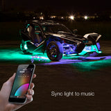 XK GLOW LED Underglow Standard Kit for Polaris Slingshot - Custom RGB Lighting with Bluetooth Control and Music Sync