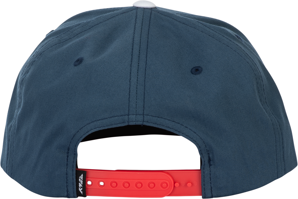 Fly Racing Fly Half Wing Hat Blue/Red with Adjustable Snapback for Motorcycles and ATVs