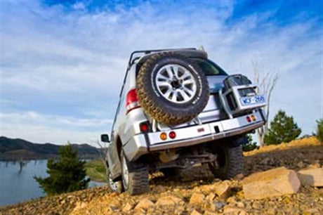 ARB Rear Bumper for 200 Series Toyota Land Cruiser (2007-2015) – Textured Black Steel with Tow Hitch and Recovery Points