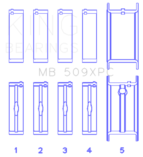King Engine Bearings Chevrolet 400 V8 Coated Performance Rod Bearing Set