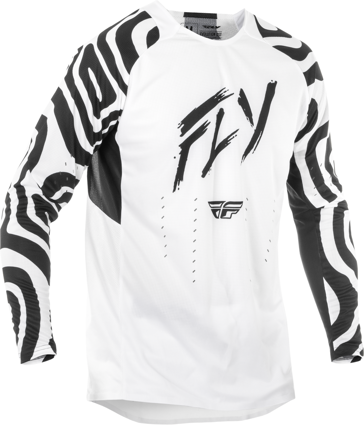 Fly Racing Evolution DST Abyss Jersey White/Black XL for Motocross and Off-Road Vehicles