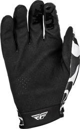 Fly Racing Youth Lite Abyss Gloves White/Black YM - Lightweight Race Gloves for BMX, Motocross & Off-Road Vehicles
