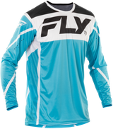 Fly Racing Lite Jersey Blue/White/Black 2X - Lightweight Motorcycle Jersey with Ventilation for Off-Road and MX Riders