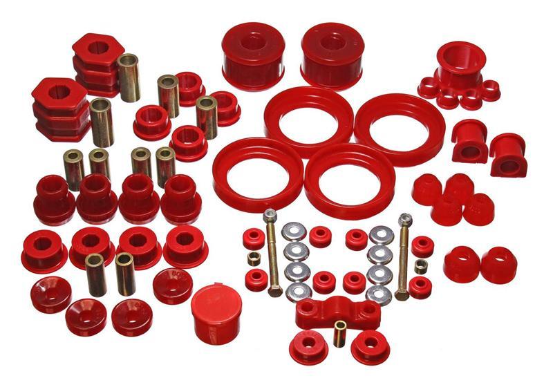 Energy Suspension 2.18108R Hyper-Flex Master Bushing Set for 2007-2013 Jeep Wrangler 4-Door, Red