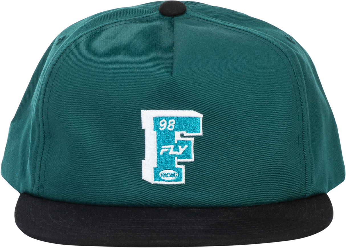 Fly Racing Varsity Hat Teal with Adjustable Snapback for Men and Women