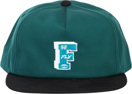 Fly Racing Varsity Hat Teal with Adjustable Snapback for Men and Women