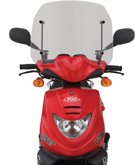 Slipstreamer Universal Scooter Windshield for 66 Series, 15.75 x 20 inches, Fits Most Scooters with 8mm Mirror Threads
