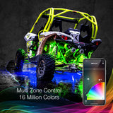 XK GLOW XK-ROCK-ADV 8pc RGB Rock Light Kit for Off-Rroad Vehicles - Impact and Water Resistant, App Controlled with 16 Million Colors
