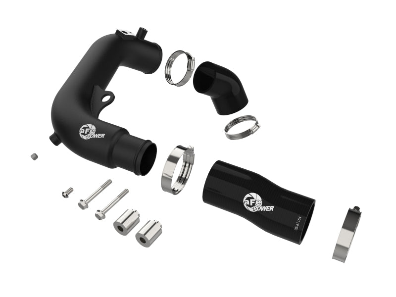 aFe Power BladeRunner 2-1/2 Inch Aluminum Hot Charge Pipe for Jeep Wrangler JL 2024-2025 2.0L Turbo - Black