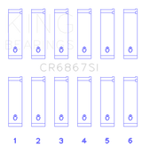 King Engine Bearings Chrysler 215 Cid/241 Cid 24V (Size +0.75mm) Connecting Rod Bearing Set