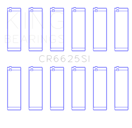King Engine Bearings Chevrolet 262 (Size .026) Connecting Rod Bearings (Set of 6)