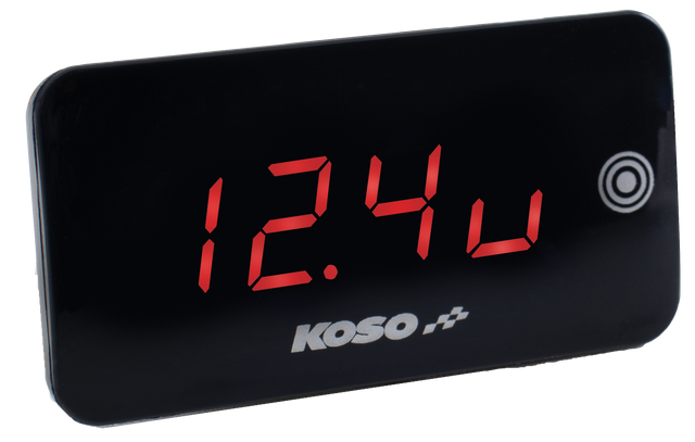 KOSO Super Slim Touch Screen Volt and Temperature Gauge for Automotive and Marine Vehicles