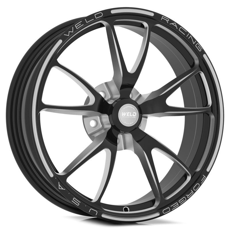 Weld Full Throttle 1-Piece 15x3.5-Inch Drag Wheel with Strange Spindle Mount and Black Finish - Part Number 82B-15001