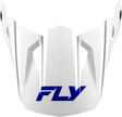 FLY Racing Kinetic Verdict Helmet Visor for Off-Road Motorcycles – Size Medium/Large – White, Blue, Grey