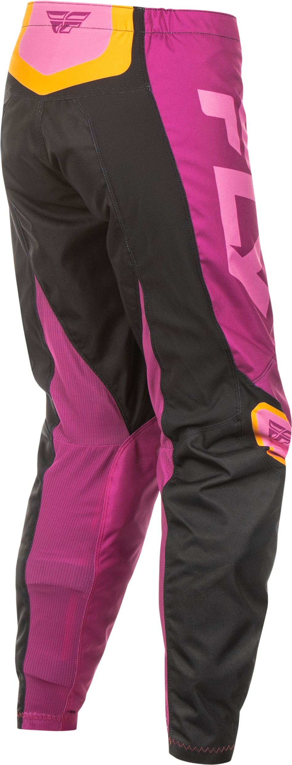 Fly Racing Women's F 16 Pants for Motorcycle - California/Nevada Black, Mauve, Yellow, Size 11/12
