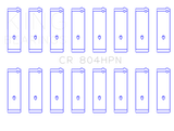 King Engine Bearings Ford 260ci / 289ci / 302 5.0L Windsor Connecting Rod Bearing (Set of 8)